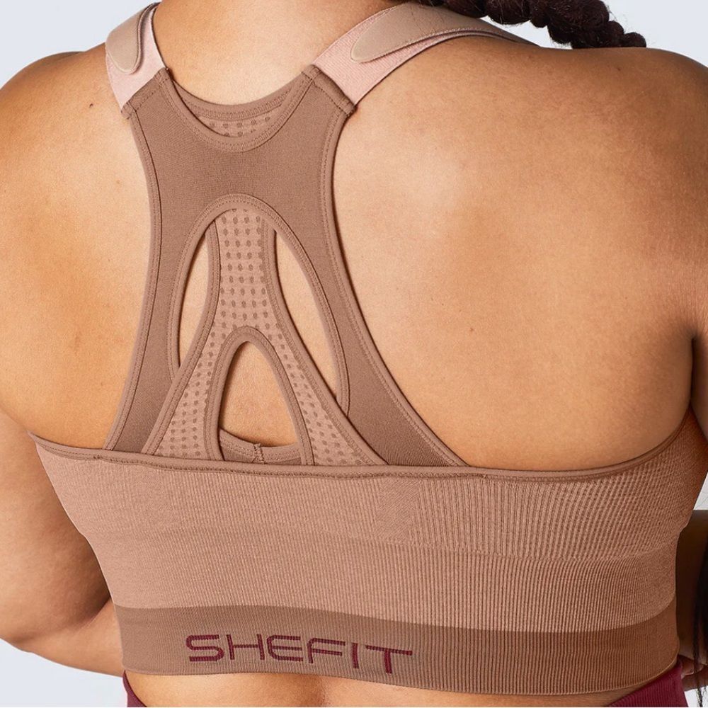 SHEFIT Women's Low Impact Tan Sports Bra - Picture 2 of 12
